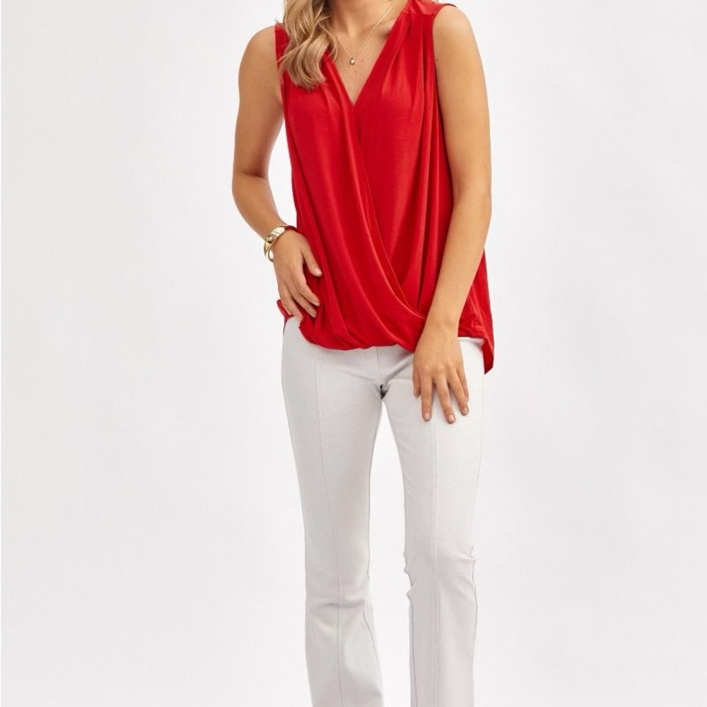 Dear Scarlett Brand New Sleeveless V-Neck Blouse